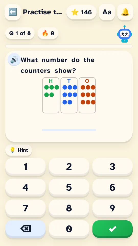 Year 3: reading place value counters