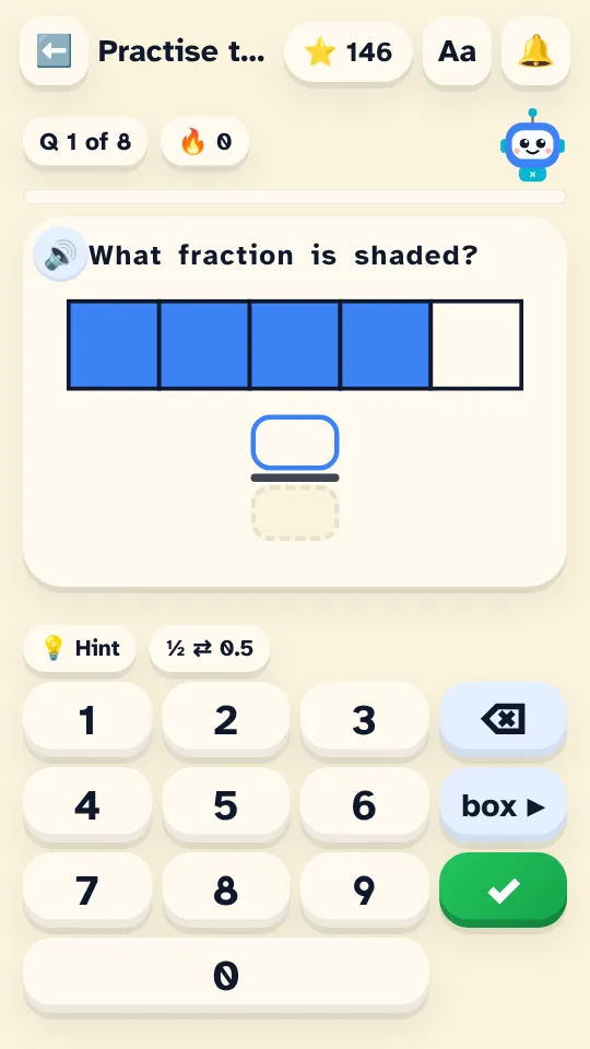 Year 3: what fraction is shaded?