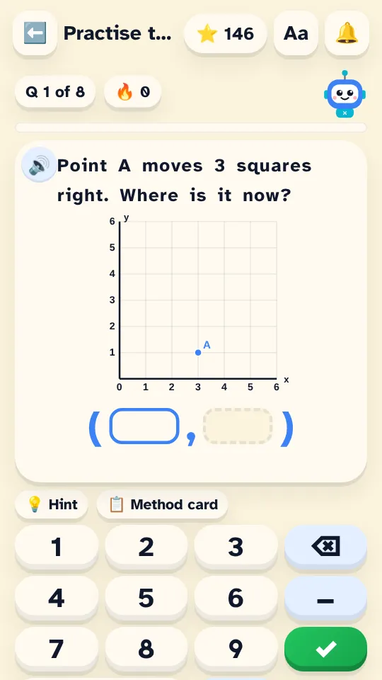 Year 4: moving a point on a grid