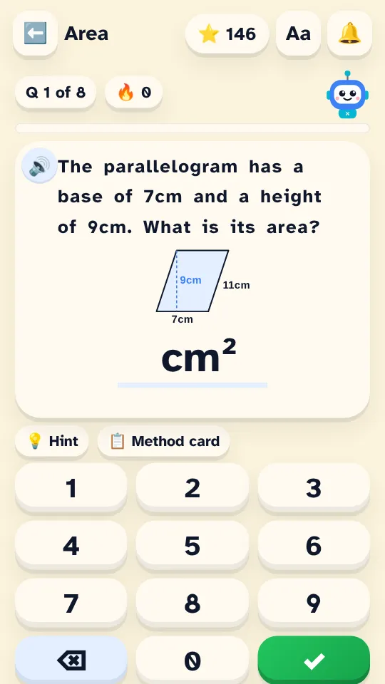 Year 6: area of a parallelogram